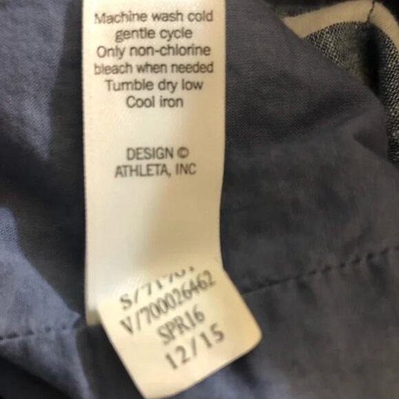 Athleta Stripped Cotton Dress, L - Picture 10 of 10